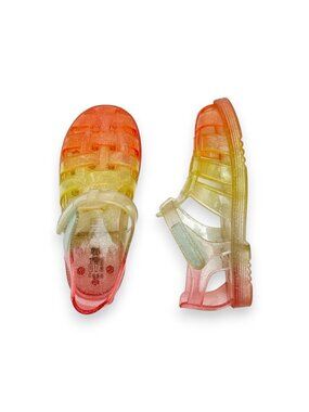 Baby Gap Kids Glitter Rainbow Ombre Jelly Sandals Size 10